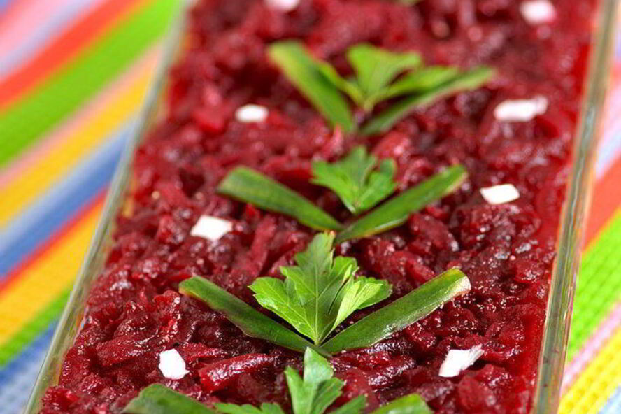 Рецепт постного салата селедка под шубой