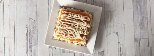 салат рыба под шубой. Шаг 7