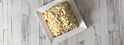 салат рыба под шубой. Шаг 8