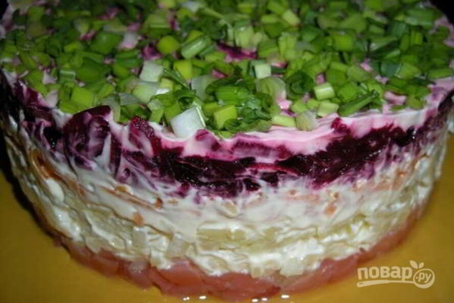 Рецепт салата семга под шубой