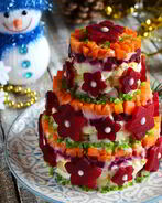 Салат-торт Селедка под шубой