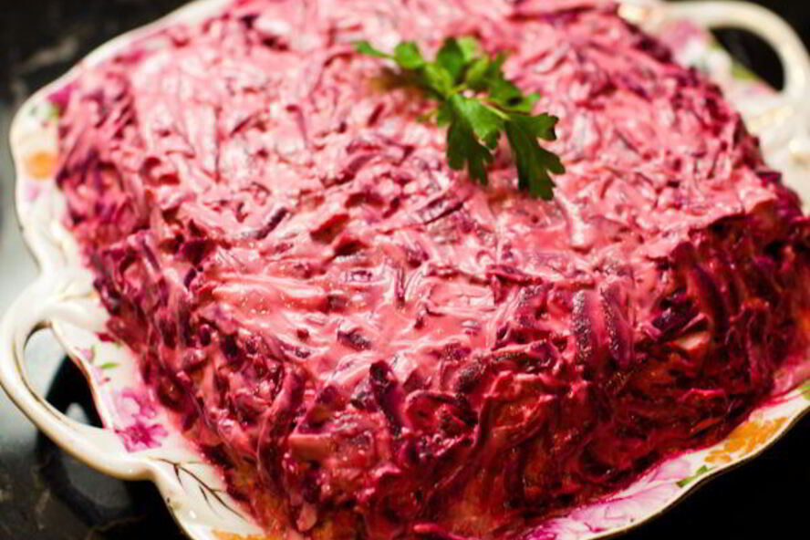 Рецепт сельди под шубой с яблоком