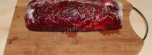 селедка под шубой рулетом. Шаг 15