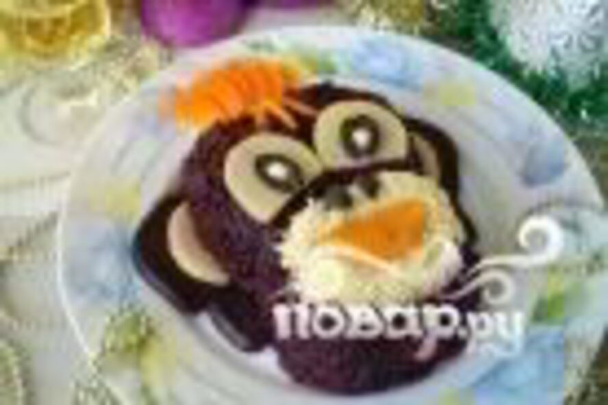 Рецепт селедки под шубой в виде обезьянки