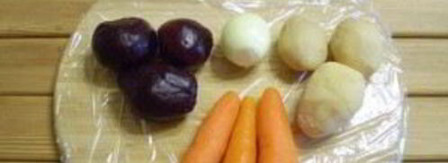 селедка под шубой в виде обезьянки. Шаг 3