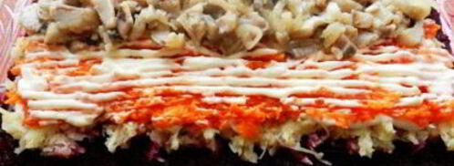 селедка под шубой в виде рулета. Шаг 2