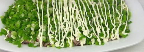 селедка под зеленой шубой с сыром и без свеклы. Шаг 3