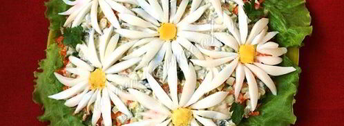 салат ромашковое поле. Шаг 9