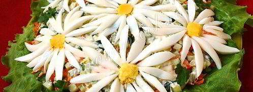 салат ромашковое поле. Шаг 10