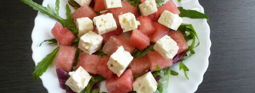 салат с арбузом и овечьим сыром. Шаг 3