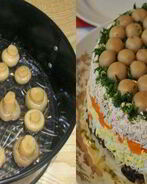 Салат с курицей и грибами