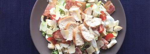 салат цезарь с беконом. Шаг 6