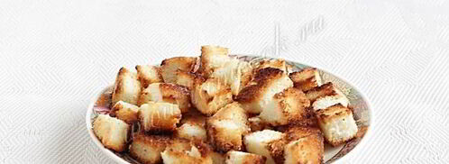 салат цезарь с копченой курицей. Шаг 4