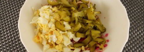 салат удовольствие из красной редьки и мяса. Шаг 2