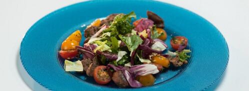 теплый салат из куриной печенки. Шаг 2