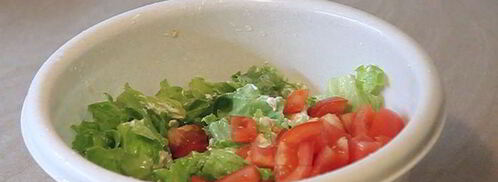 теплый салат presto с омлетом. Шаг 5