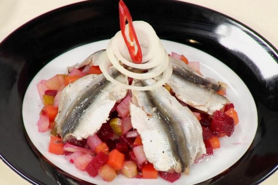 Рецепт винегрета с килькой