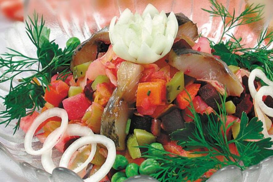 Рецепт винегрета с сельдью