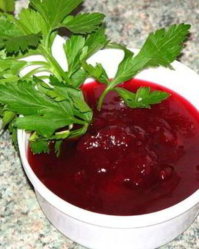 Быстрый клюквенный соус