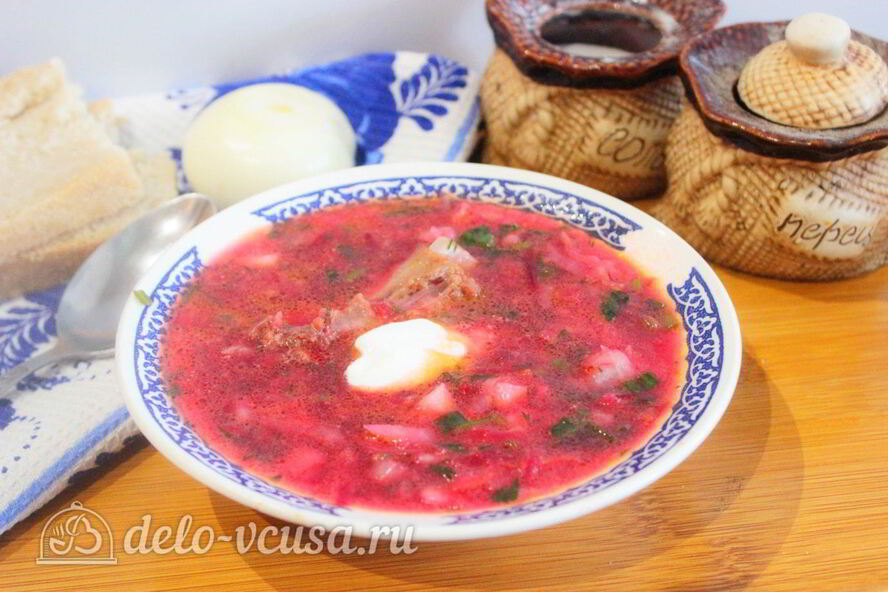 Рецепт борща с бараниной