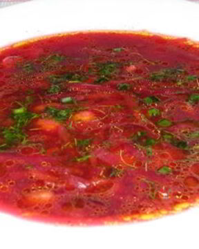 Борщ с фасолью без мяса в мультиварке