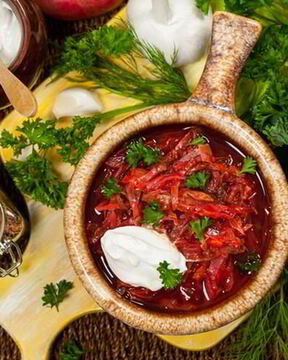 Борщ с кальмарами