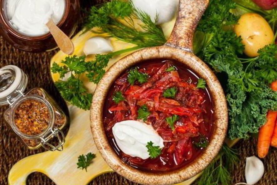 Рецепт борща с кальмарами