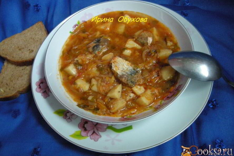 Рецепт борща с консервами по-камышински