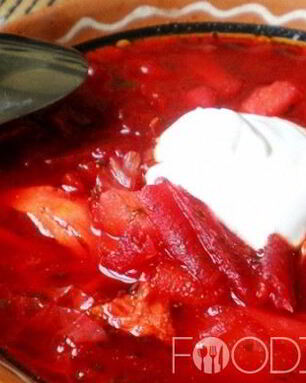 Борщ с маринованной свеклой