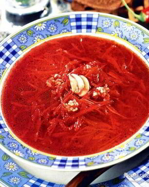 Борщ с печеной свеклой