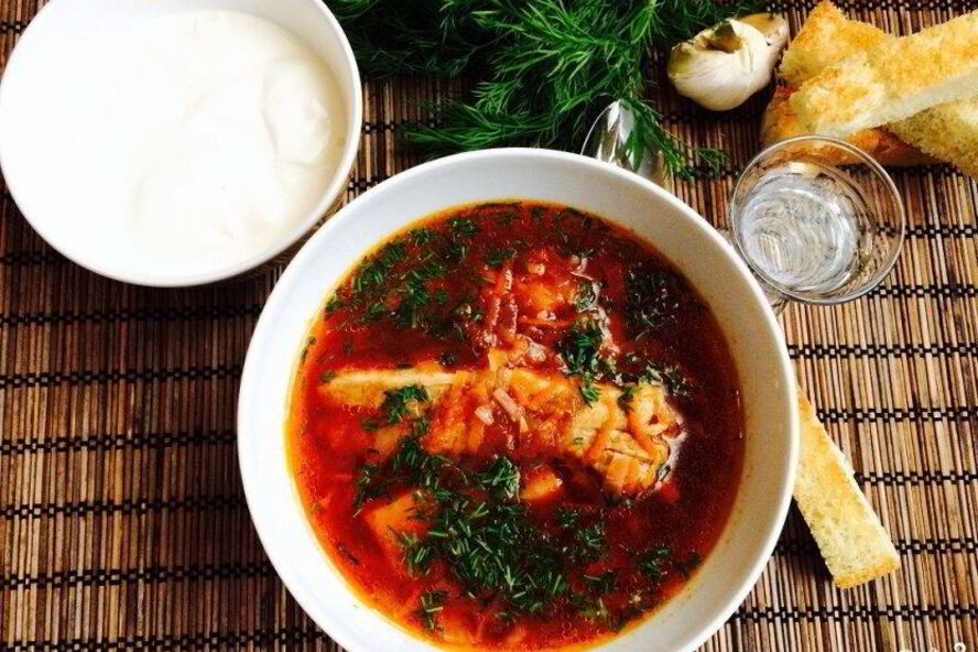 Рецепт борща с ребрышками