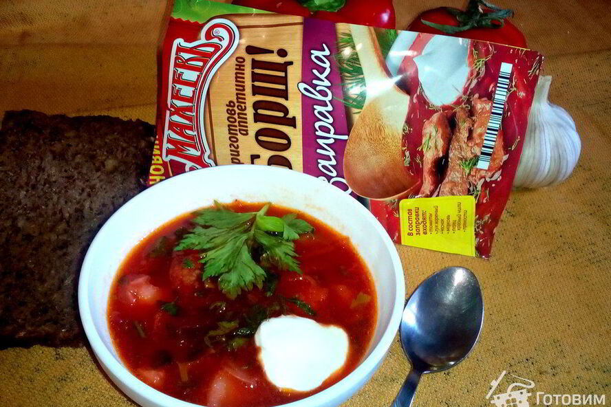 Рецепт борща с заправкой