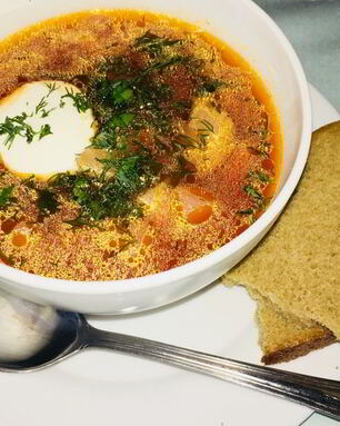 Красный борщ из индейки