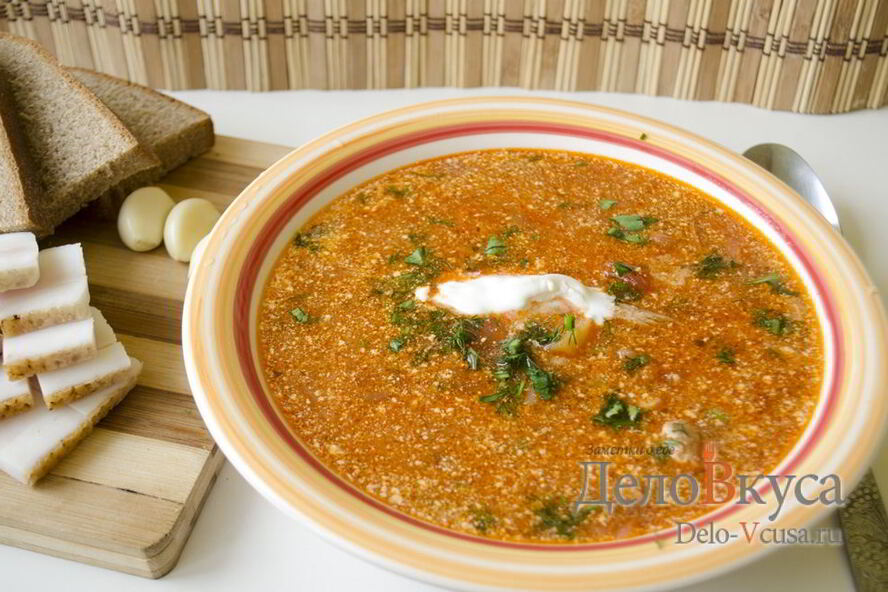 Рецепт красного украинского борща со свеклой
