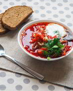 Легкий борщ с курицей