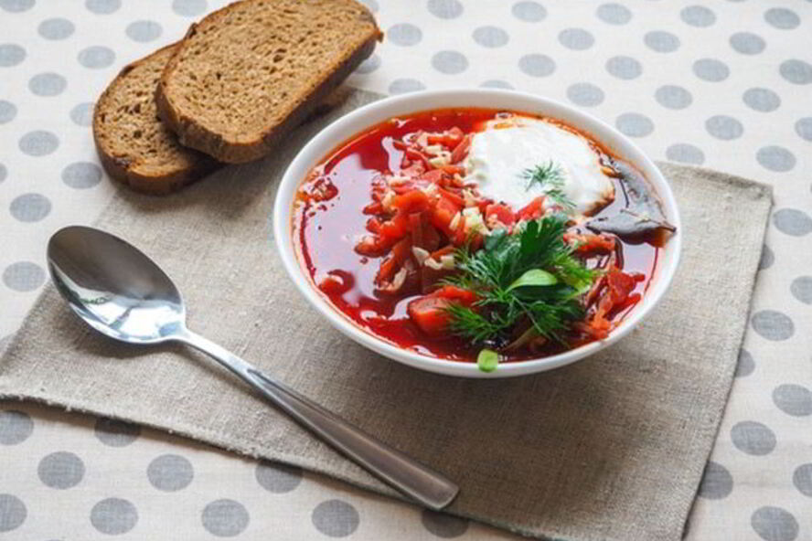 Рецепт легкого борща с курицей