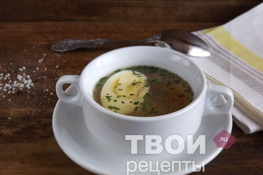 Рецепт бульона с яйцом
