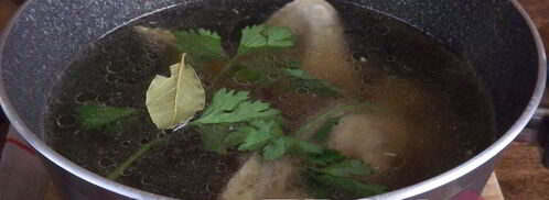 бульон с яйцом. Шаг 6