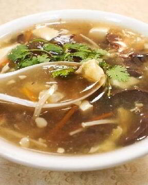 Грибной суп на курином бульоне