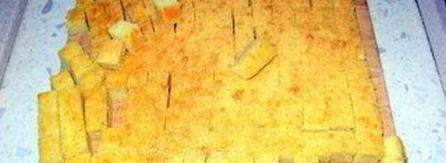 манные кубики для бульона. Шаг 5