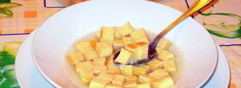 манные кубики для бульона. Шаг 6