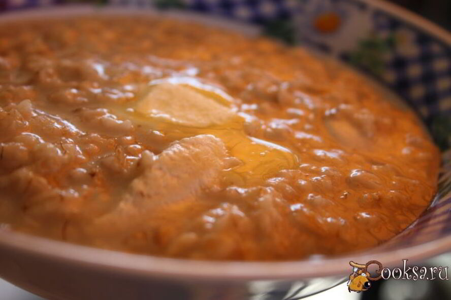 Рецепт овсяной каши на курином бульоне