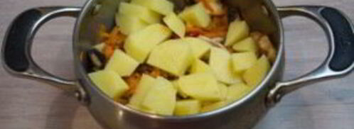 суп на грибном бульоне. Шаг 6