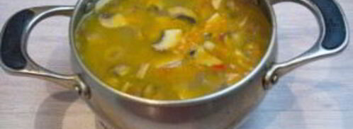 суп на грибном бульоне. Шаг 7