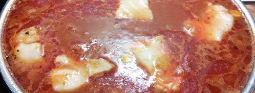 томатный рыбный суп на курином бульоне. Шаг 6