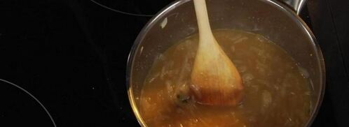 французский луковый суп, запеченный в хлебе. Шаг 7