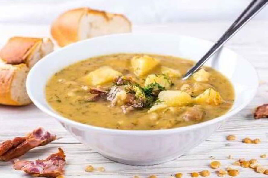 Рецепт ароматного горохового супа с копченой курицей