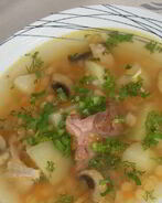 Гороховый суп с грибами