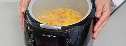 гороховый суп с копченой курицей в мультиварке. Шаг 5