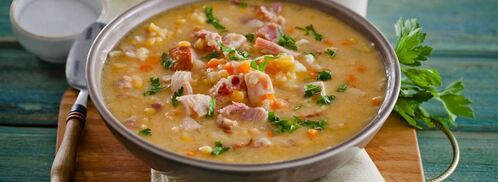 гороховый суп с копченой курицей в мультиварке. Шаг 6